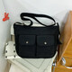 Französische, Deutsche und Lu Crossbody Bag Herren Trendy Marke Workwear großer Kapazität Japaner Umhängetaschen Student Sport und ungezwungene Rucksack Senyu691 Weiß