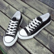 
European Pastoral couple canvas shoes for men 2025 summer new low top casual sports shoes for men trendy and versatile (PJ) 6621 black 36