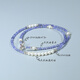 Shengbei S925 sterling silver natural aurora pearl tanzanite necklace multi-ring bracelet elegant and fashionable clavicle chain Yili tanzanite necklace 40cm