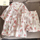 曦牧遥三丽鸥helloKitty睡衣女夏季三件套装2025新款短袖春秋薄款家居服 KK-14101短袖短裤长裤三件套 M 【建议80-100斤】