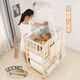 Jiaojing Diaper Table Bathntable Deux-en-un Table de couches pour bébé multifonctionnel BB BB Shaker Newborn Clothes Change Table Tableau peut secouer Table de couches en bois massif + Pad (PAD COLOR NOTES)