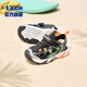 Jordan QIAODAN children's shoes children's sandals 2025 summer new boys' non-slip breathable beach shoes black/silver 28
