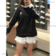 Adidas long-sleeved sweatshirt for men and women 3rd-leaf clover classic striped casual round neck T-shirt KE5825 IA4879 Black IA4877 S