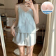 Xianxiyi summer new cloud cotton mat suspender pajamas sweet and can be worn outside home clothes JDX-967# [Apricot color] 170 M