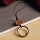 CHUXIANG brass ring mobile phone ring clasp metal universal dust plug pendant USB pendant anti-lost lanyard mobile phone pendant brass ring-Bai Bo