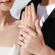 China Jewelry China Jewelry Platinum Pair of Rings Male and Female Couple Ring Engagement Wedding Platinum Polished Plain Ring JD Female Ring Live Adjustable 3.40g