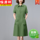 恒源祥棉麻连衣裙女夏2025新款今年流行宽松显瘦亚麻裙妈妈夏装休闲裙子 桔 M 建议100-120斤