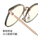 Parzin Retro Round Cadre Lunets Femme Anti-Blue Light Light Style Men's New Style Brown Light Brown [15838]