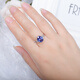 DRJEFUNS925 sterling silver sapphire ring female tanzanite sapphire ring live female ring gemstone jewelry jewelry ring gold live finger ring