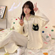 COLORFUL GEMS网红仿棉睡衣女长袖长裤家居服广州十三行 M 均码 D6173