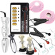 Sexo sm clip de choque eléctrico clip de mama Masaje Masaje de mama Patch Mays Men y mujeres Utensilios 1387 Doble Clip Negro 4 Patch Pequeño enchufe