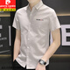 
Pierre cardin summer new men's short-sleeved shirt Korean casual loose versatile trendy shirt men's half-sleeved handsome inch shirt 846 khaki + 846 green thin M weight 108 Jin [Jin equals 0.5 kg]