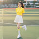 中小学生运动会开幕式旗手服装初高中生大合唱表演服啦啦队演出服 841彩色上衣+48cm白裙子+D白袜子 XS 均码