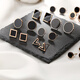 
T Apocalypse Century Female Korean Temperament Simple Couple Personality Black Earrings 9195-Round