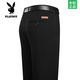 Playboy men's pure cotton casual pants spring and autumn thin trousers middle-aged high waist deep crotch straight pants loose daddy suit pants 9855 navy 31 waist 2 feet 4