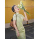 Hualin Mode modifizierte Cheongsam Sommer mädchenhaftes Temperament Weiße Kleider chinesischer Stil täglich 844 Champagner Farbe 2xl