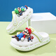 Changxiang Huili Mario Chaussures de trou pour enfants Sandales garçons pour l'été Nouveau style intérieur non glissé bébé Big Boys Beach Shoes Royal Blue [Mario] 33