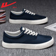 
Huili men's shoes canvas shoes men's spring new style 2025 men's classic casual sports breathable and versatile low-top shoes men's dark blue 42