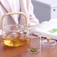 Haofeng 2025 new glass teapot complete tea set set teapot steaming all-in-one household teapot as a gift