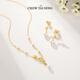 Zhou Taisheng Jasmine Pearl Earrings S925 Sterling Silver Girls Light Luxury High-end Earrings Birthday Gift for Girlfriend