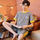 
Modal summer thin pure cotton pajamas for men can wear plus size summer home clothes short-sleeved youth boy suit 9928# (short-sleeved shorts) L [Recommended 95Jin[Jin equals 0.5 kg]-120Jin[Jin equals 0.5 kg]]