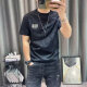 荣西图（RONGXITU）夏季男士短袖T恤网红潮流修身衫 629-829灰色 M