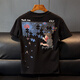 Guangan Aepe T-shirt européen haut de gamme à manches courtes et à manches courtes de la marque Men Summer T-shirt INS T-shirt Ins Top 9926 White L 115-130Jin [Jin est égal à 0,5 kg]