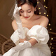 Gants de mariage en satin qiao mi