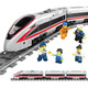 LEGO RAINWAY TRAIN CONSTRUCTIONS LES ÉTATS-COURANTS ASSEMBLES DE Station de métro Electric Model pour enfants Toys Fuxing Red Golden Dragon Train [647 GRAIN]