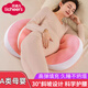 Licheers Pregnancy Pillow Side Sleeping Waist Support Abdominal Pillow Pregnancy Sleeping U-Shaped Pillow Sleeping Pad Pregnancy Necessary Supplies Pink