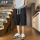 JEEP SPIRIT吉普军绿色工装短裤男夏季冰丝凉感七分裤子男潮牌宽松休闲哈伦运 679军绿 XL 约140-160斤可穿