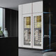 DBERLAN Embraco variable frequency air-cooled built-in red wine cabinet, constant temperature wine cabinet, cigar cabinet, tea beverage cabinet, can be hung outside the kitchen cabinet door panel, seamless installation for home use, variable frequency can be hung outside the door + single temperature, 116 bottles
