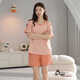 Langsha 2025 Pure Summer Pajamas Pajamas Pajamas Pajamas Palotos de manga corta Conjunto de ropa para el hogar cómoda e informal