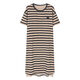 Yalu 2025 Nouvelle chemise de nuit avec poitrine de poitrine pour le coton pur d'été féminin à manches courtes à manches minces à rayures en pyjamas à la maison en pyjamas avec poitrine 14110 xl 170 Poids recommandé 120-140jin [Jin est égal à 0,5 kg]
