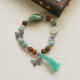 
Chishe non-chip Jingdezhen ceramic bracelet new Chinese style fresh handmade ancient style beaded bracelet 1049-04 Cave Fairy Song