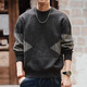 
Post-exploration American retro 698g heavy sweater men's winter thickened sweater loose 2024 new men's autumn and winter jacket dark gray L (125-145Jin[Jin equals 0.5 kg])