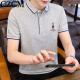 CZCM Light Luxury High-End-Marke Kurzärärmelte Polo-Shirt Herren-T-Shirt Lose Casual Collar Business Top Sommer neuer Stil CC866 Navy Knight 2XL (135-150jin [Jin Equals Equals Equals]))