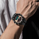 
Shishimei Watch Men's Solar Energy Fashion Trend Student Sports Waterproof Swimming Double Display Luminous Electronic Watch 1049-Black
