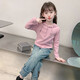 Sweat-shirt pour filles automne 2025 Nouveaux vêtements pour enfants à la mode célébrité Internet Célébrité coréenne Version printemps et automne Hooded Top TNZ-2758 [Pink] 130