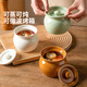 Modern housewife crock pot soup stew pot household soup stew pot with lid ceramic pot for one person stew pot water-proof small steaming cup white health stew pot with lid crock pot 420ml