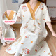 Summer thin summer short-sleeved pregnant women pajamas breastfeeding hospital room for delivery skirt SY16820 L Recommended weight within 120 Jin [Jin equals 0.5 kg]