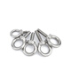 XMSJ national standard 304 stainless steel eye screws, ear-shaped O-type extended eye bolts, ring lifting eye screws M12*601 pcs