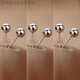 RSRDDY999 sterling silver pure silver earrings for women, simple and compact round beads, ear bone nails, pierced earrings, super small size, 3mm bean earrings, same style, one pair, same style, same style