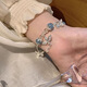 El mismo estilo de Xiaohongshu Burning Butterfly Bracelet New Chinese Fashion Super Fairy Hand Decoration para darle a mi mejor amigo Regalo de cumpleaños M687 [brazalete de mariposa fragmentada]