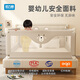 Guanlilang bed fence baby crib guardrail baby heightening anti-fall and anti-fall three-sided bedside vertical lifting fence Hanhan Bear 1 + gray star * 2 three-sided installation three-piece combination (1.8 meters + 2.0 meters + 2.0 meters)