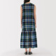 
MUJI women's Madras checked sleeveless dress women's skirt dress 25 summer new BC2NMA5S green checked S (155/80A)