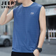 JEEP SPIRIT吉普背心男士冰丝夏季运动速干无袖宽松休闲打底汗衫上衣坎肩T恤