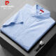 Pierre Cardin Camisa de manga corta Hombres Summer Algodón puro Jacket suelto Hombres de negocios Camisa informal