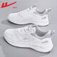 Warrior official sports shoes for women, autumn and winter running shoes for women, comfortable, lightweight, versatile, soft-soled casual shoes for women, white gray 38