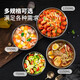 Meichu (Maxcook) Tazón de sopa grande Tazón de fideos 316L Acero inoxidable de acero inoxidable Anti-escaladera Tazón de fideos instantáneos Ensalada de fideos fríos Tazón Hogar en espesor de 22 cm MCWA9898